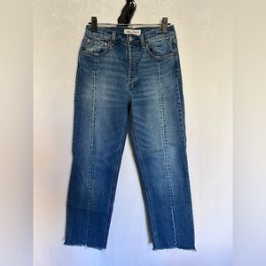 Denim Forum the Arlo Hi-Rise Straight Denim Jeans Size 28
